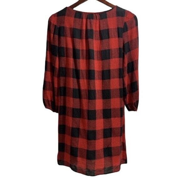 MADEWEL $98 Casual‎ Wool Tunic Lined Shift Dress Buffalo Check Size XXS - Picture 9 of 10